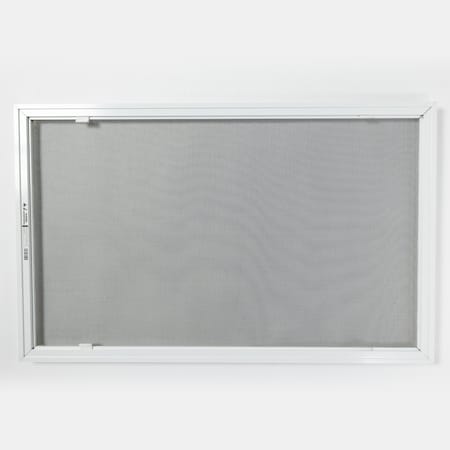 Ritescreen 13 in W x 49 in H Casement Window Screen, CA4, Charcoal Fiberglass Mesh, White CA4-C01-MSFG-L00-H49-W13